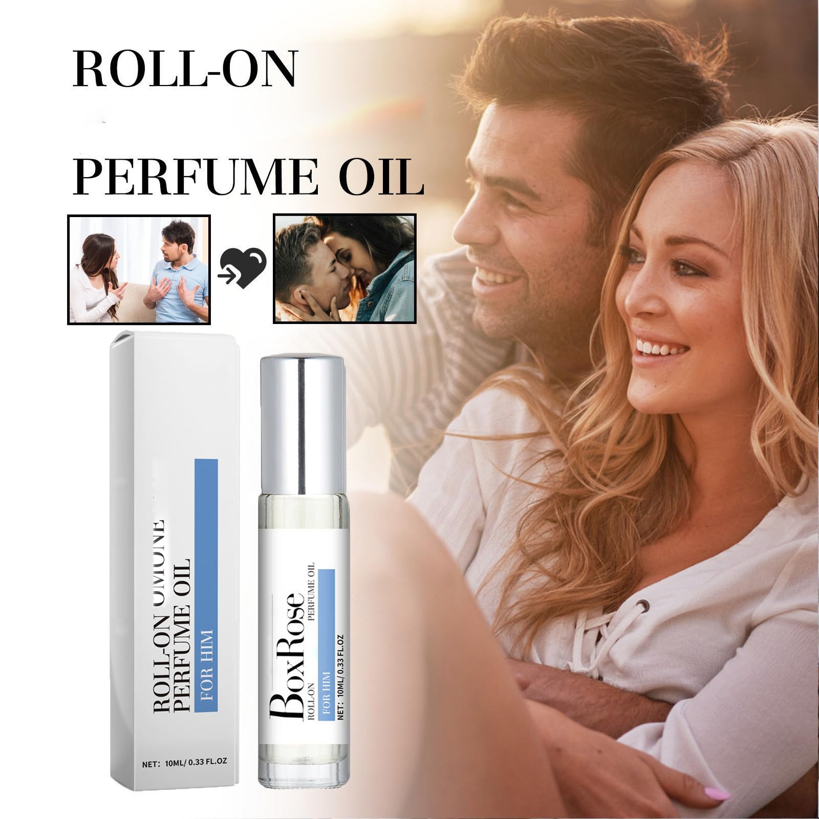 Valentine's Day Sale BoxRose Perfume Oil, box rose perfume for men