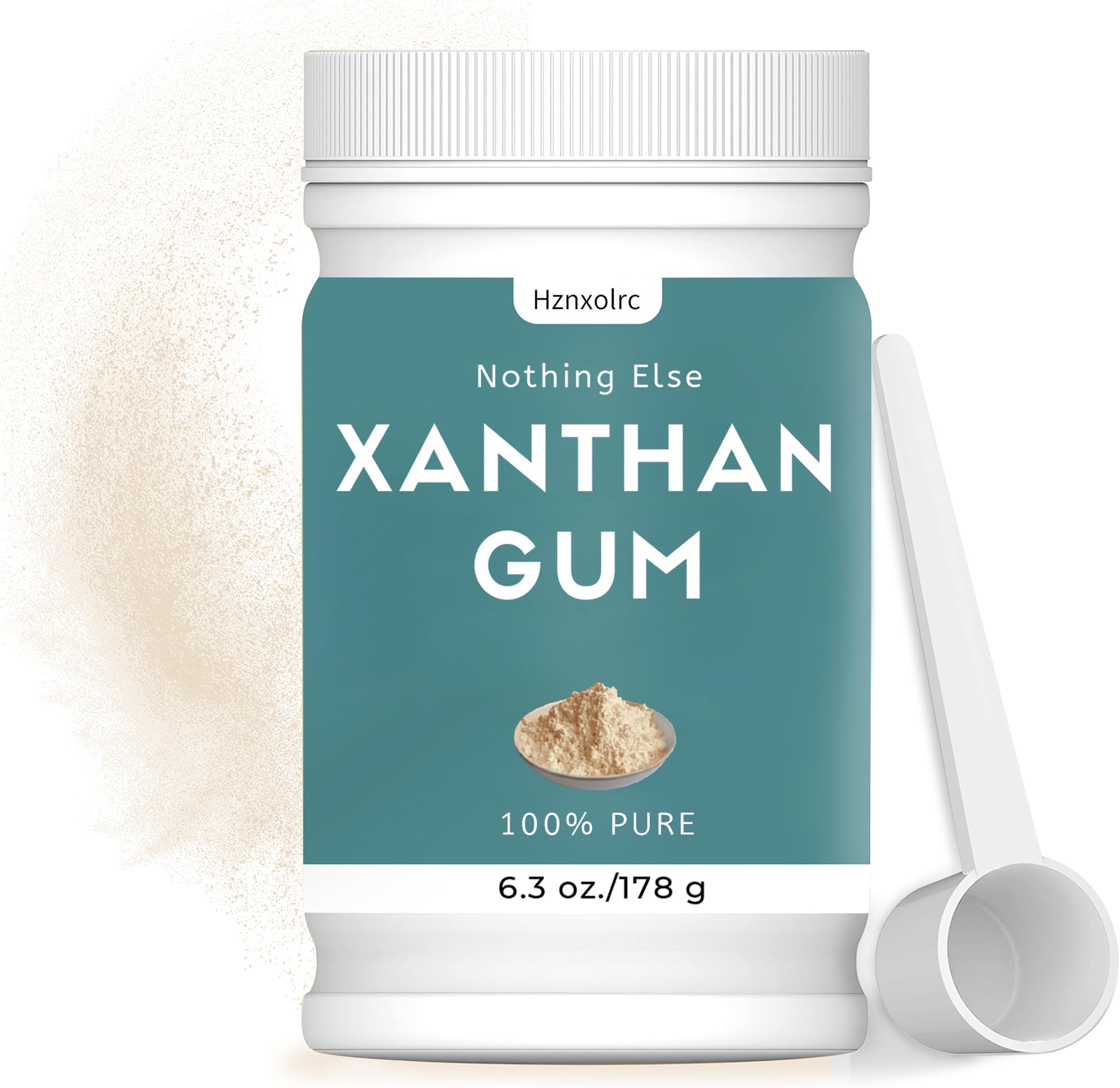 6.3 oz Food Grade Xanthan Gum Powder, Pure Xanthan Gum for Baking Gluten Free, Xanthan Gum Thickener Suitable for Making Ice Cream, Cake, Yogurt, Candy and More