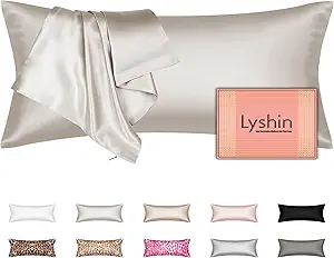 Silk Body Pillow Cover with Zipper, Mulberry Silk Pillow Cases Body Size Ultra Smooth and Soft Breathable Cooling Silk Satin Body Pillowcase for Hair and Skin (20x54 Inches, 1 Pack)