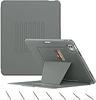 Vista 10 de BLOSOMEET Funda protectora para iPad Pro de 13 pulgadas M4 con protector de pantalla de vidrio templado y soporte para lápiz, funda azul de moda