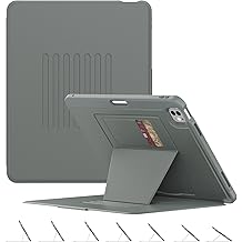 BLOSOMEET Case for iPad Pro 13 Inch Case M4 2024 with Magnetic Stand,Auto Sleep/Wake Smart Cover with Pen Holder & Card Slot,Gray