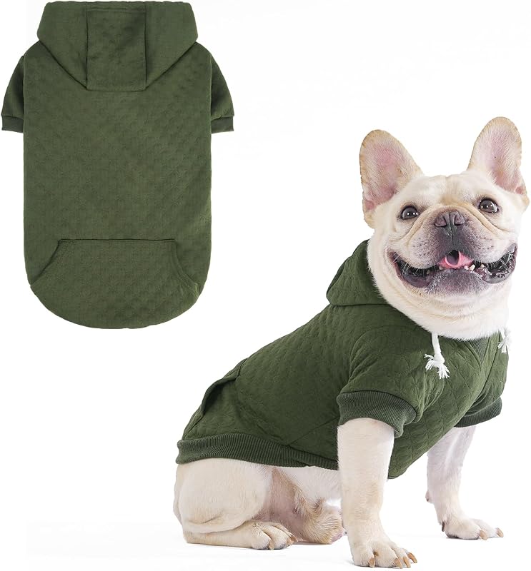 Moletom com Capuz para Cães KOOLTAIL, Forro de Fleece Macio, Verde, Tamanho M