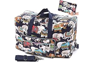Floral Foldable Elephant Suitcase for Women, Girls, and Kids