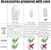 Vista 3 de Bomba de condensado pequeña mejorada para deshumidificador, elevación máxima de 7 pies, bombas de drenaje con sensor de nivel de agua, bomba