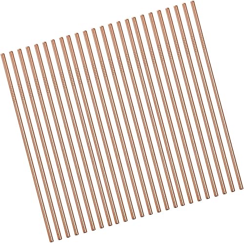 Miniatura 6 de Pajitas rectas de metal reutilizables azules, 100 unidades a granel (8.5 pulgadas de largo, azul-100 piezas rectas)