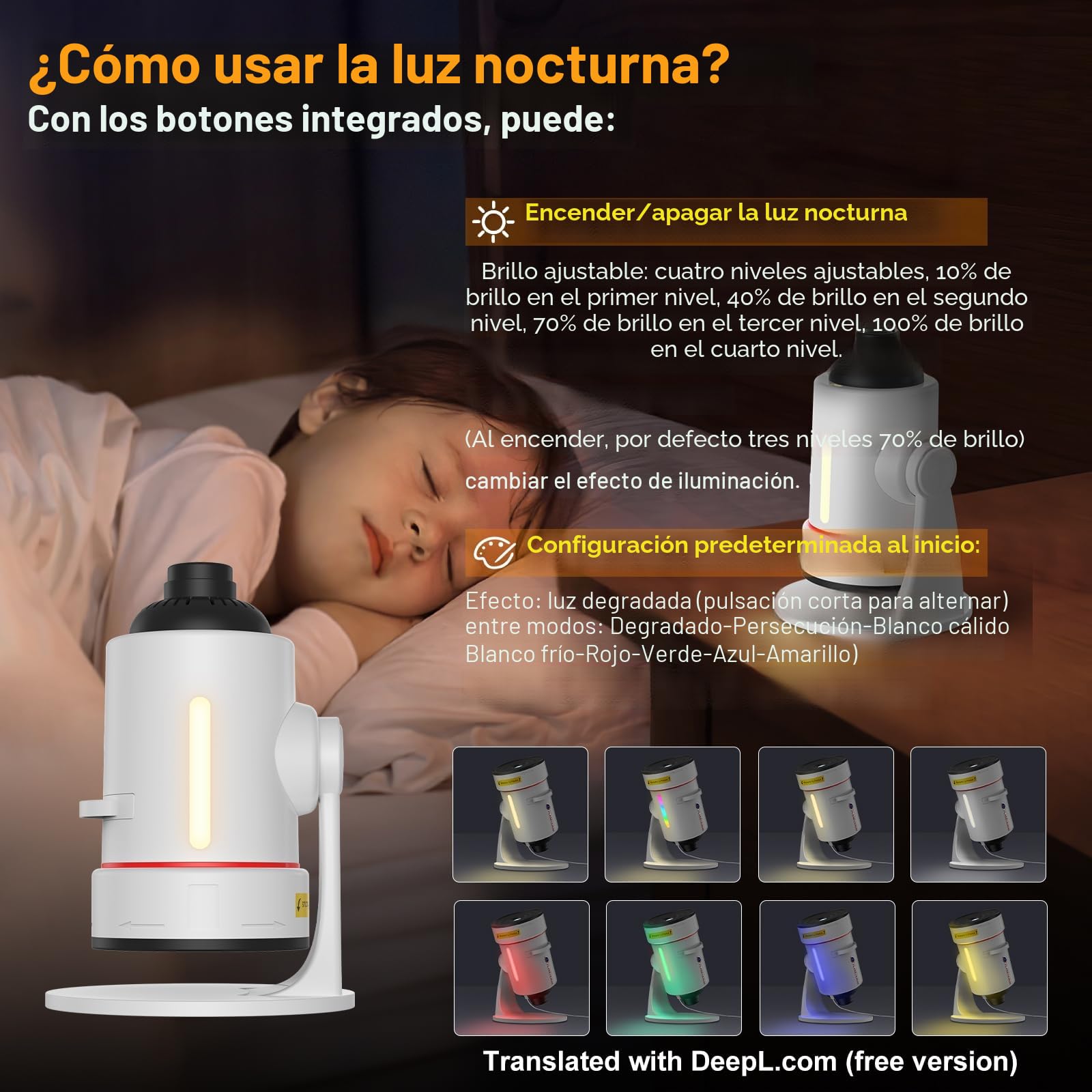 Proyector de Galaxias y Estrellas Real, 4K HD Proyector Planetario con 10 Discos de Película,Rotación de 360 ° Skylight Luz Nocturna con Minutero para Decoracion