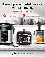 Vista 3 de VEVOR Transformador convertidor de voltaje, 500 VA, transformador de potencia elevador/abajo de servicio pesado, convertir de 110 V a 220 V y 220 V