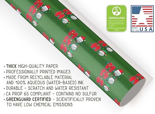 Miniatura 4 de Lindo Ho - Pelota de golf regalo de golf luces de Navidad papel de regalo grueso decoración de fiesta de golfistas rollo de 6 pies x 30 pulgadas