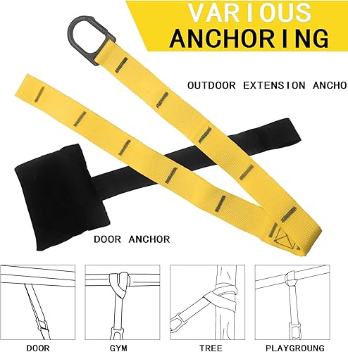 Miniatura 4 de Kit de entrenamiento de resistencia para el hogar, correas de entrenamiento de resistencia para entrenamiento de cuerpo completo, bandas de