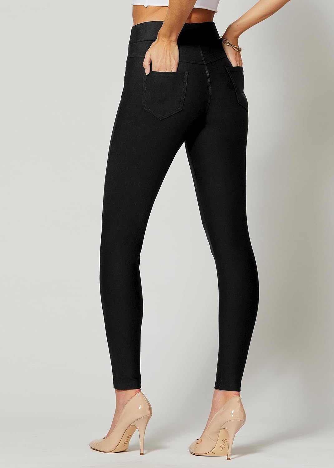 Conceited Stretch Slacks for Women - Wear to Work - Tummy Control - Slim Leg - Pockets - Ponte - (Available in Plus Size) - Image 7