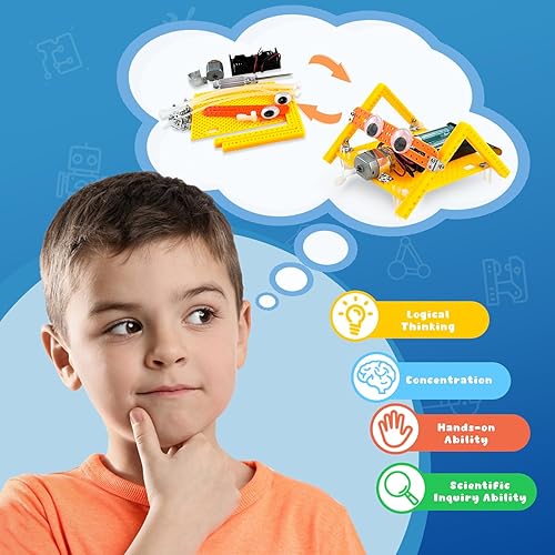 Miniatura 4 de Juego de 6 proyectos STEM para niños de 6 a 8 años, kits de ciencia electrónica para niños de 8 a 12 años, kits de construcción de circuitos de