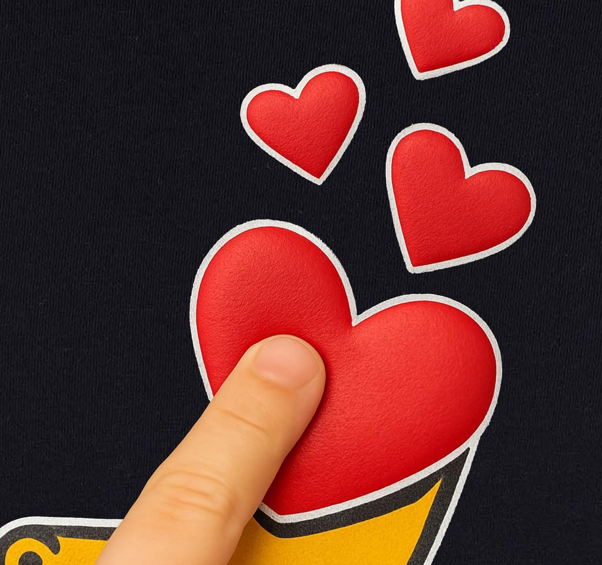 Tstars Kids Tractor and Digger Poppin Valentine's Day Shirt - Funny Heart Dab Long Sleeve Tee for Toddlers Boys and Girls