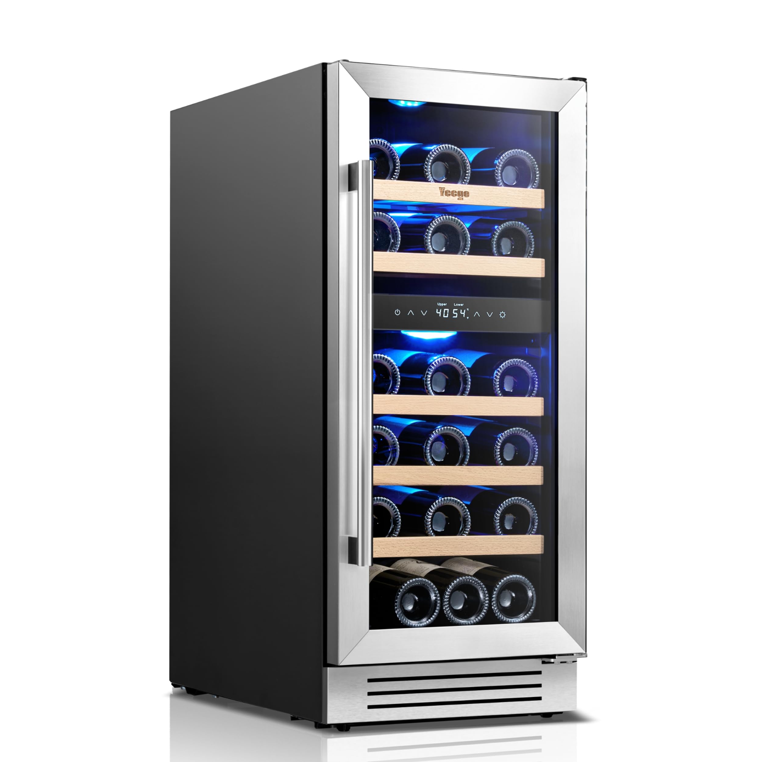 Yeego 15 Inch Dual Zone Wine Cooler for 28 Bottle