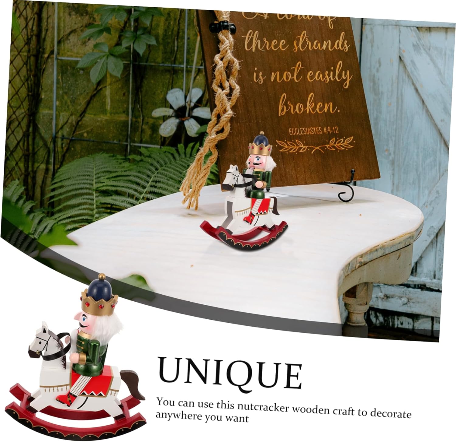 Traditional Wooden Nutcracker Soldier Ornament Handcrafted Wood Nutcracker Puppet with Festive Christmas Decoration for Home Office Desk Display Collectible Craft