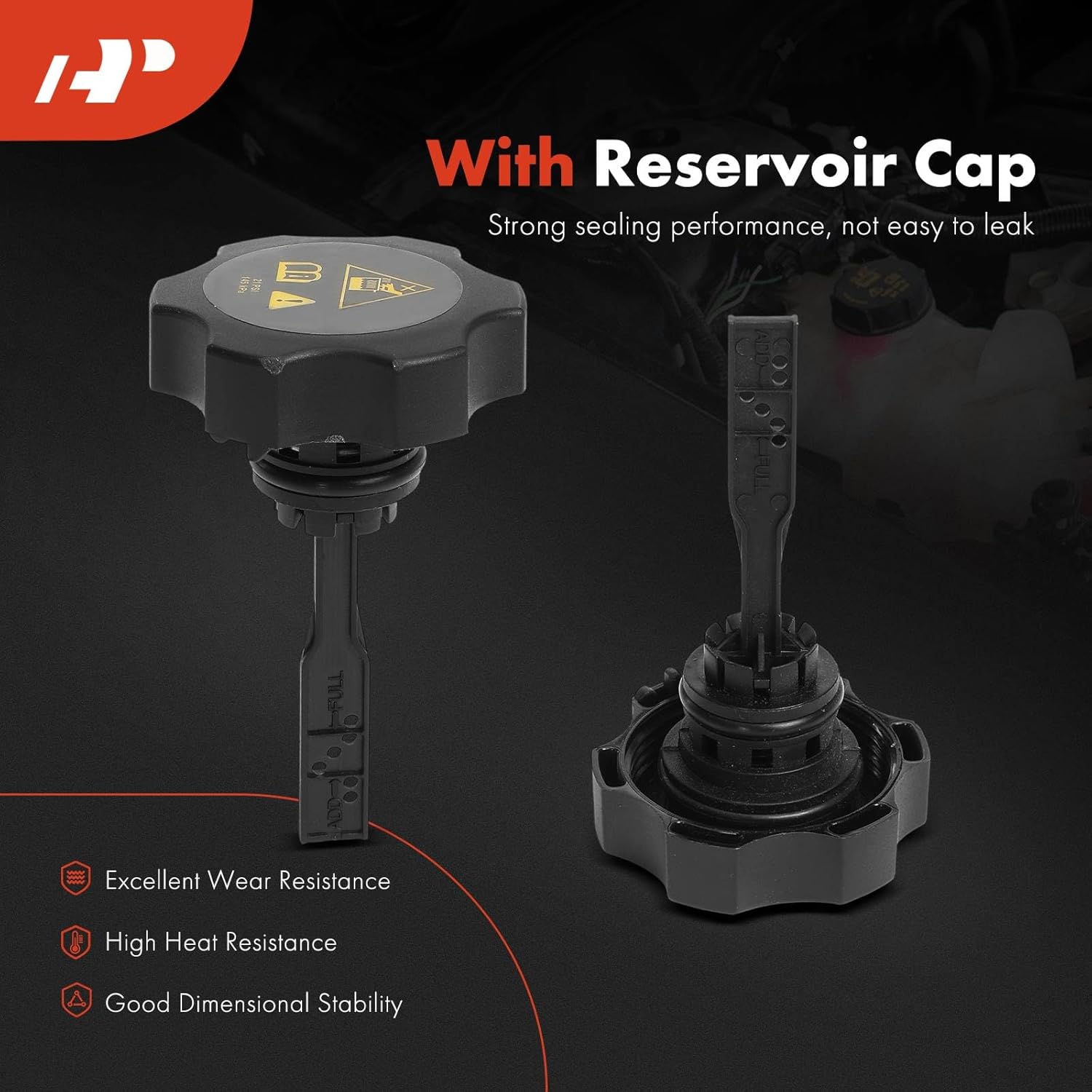 A-Premium Engine Coolant Overflow Recovery Reservoir Tank [with Cap] Compatible with Jeep JL Series Wrangler 2018 2019 2020 2021 2022 2023 2024