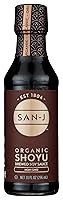 Vista 4 de San-J - Salsa de soja orgánica Shoyu - Hecha con trigo y soja - Especialmente elaborada - Botella de 10 oz