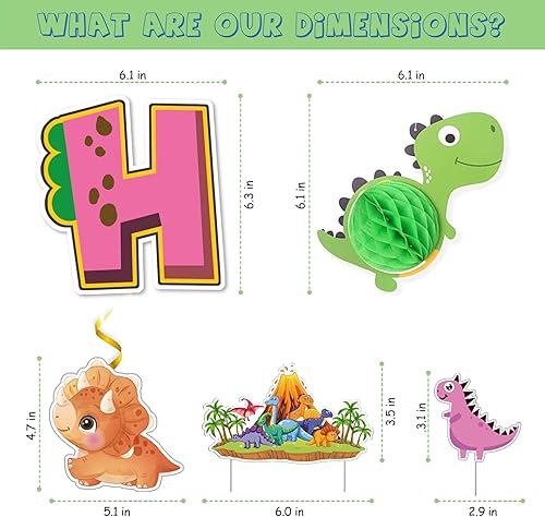 Miniatura 3 de Decoraciones de dinosaurios para fiesta de cumpleaños, 102 unidades, incluye globos, calcomanías, vórtice, pancarta, decoración de cupcakes y