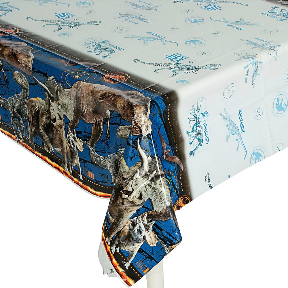 Unique Jurassic World 2 Rectangular Plastic Special Fold-54" x 84" (1 Piece) Table Cover, Multicolor
