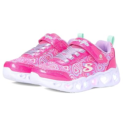 SKECHERS KIDS Heart Lights Boogie Love 303257L (Little Kid/Big Kid) Girls Shoes Hot Pink/Multi