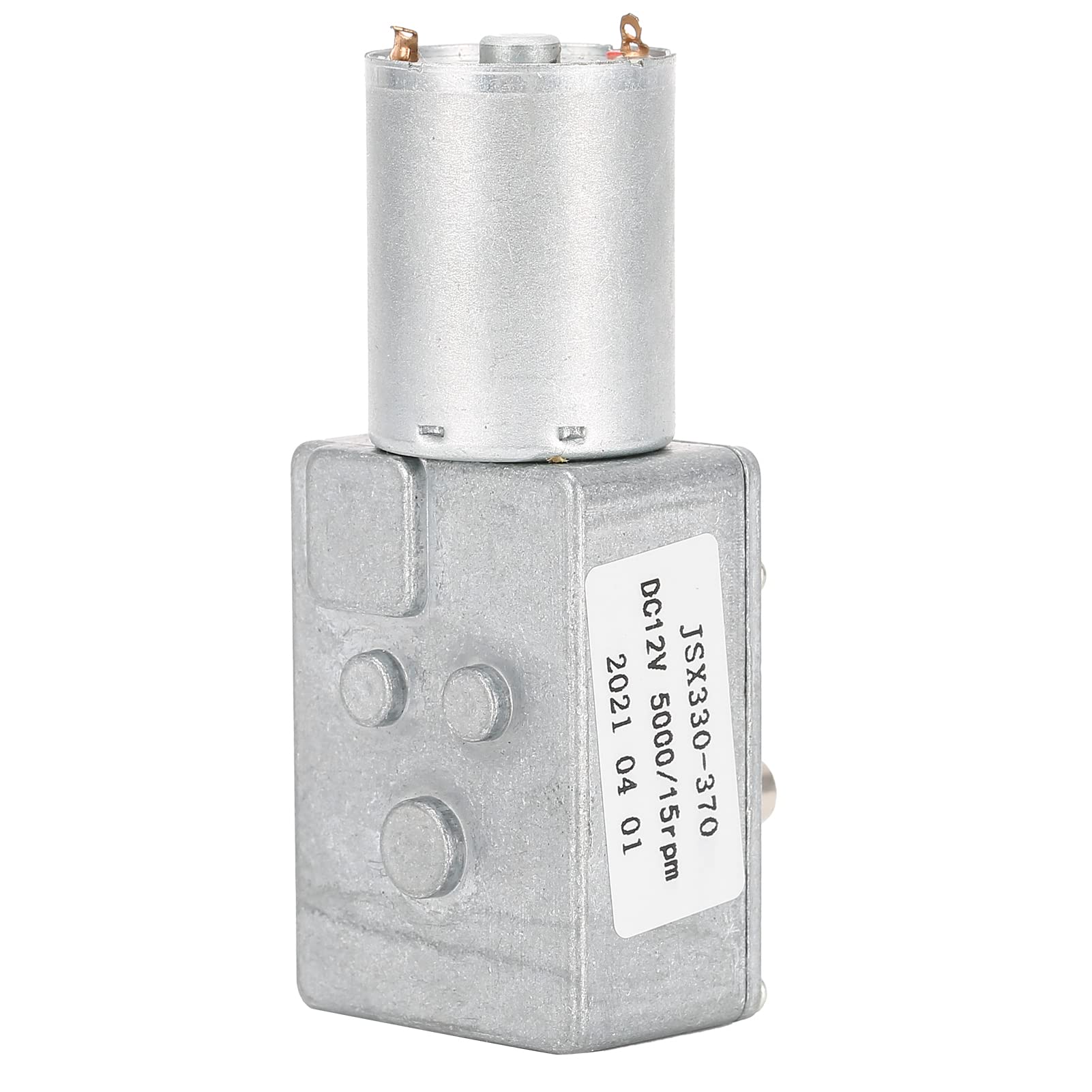 ANKROYU Worm Gear Motor, Self Locking DC12V Gear Motor, 15RPM Worm Gear Motor, Electric Micro Speed Reduction Geared Motor for Window Openers, Door Openers