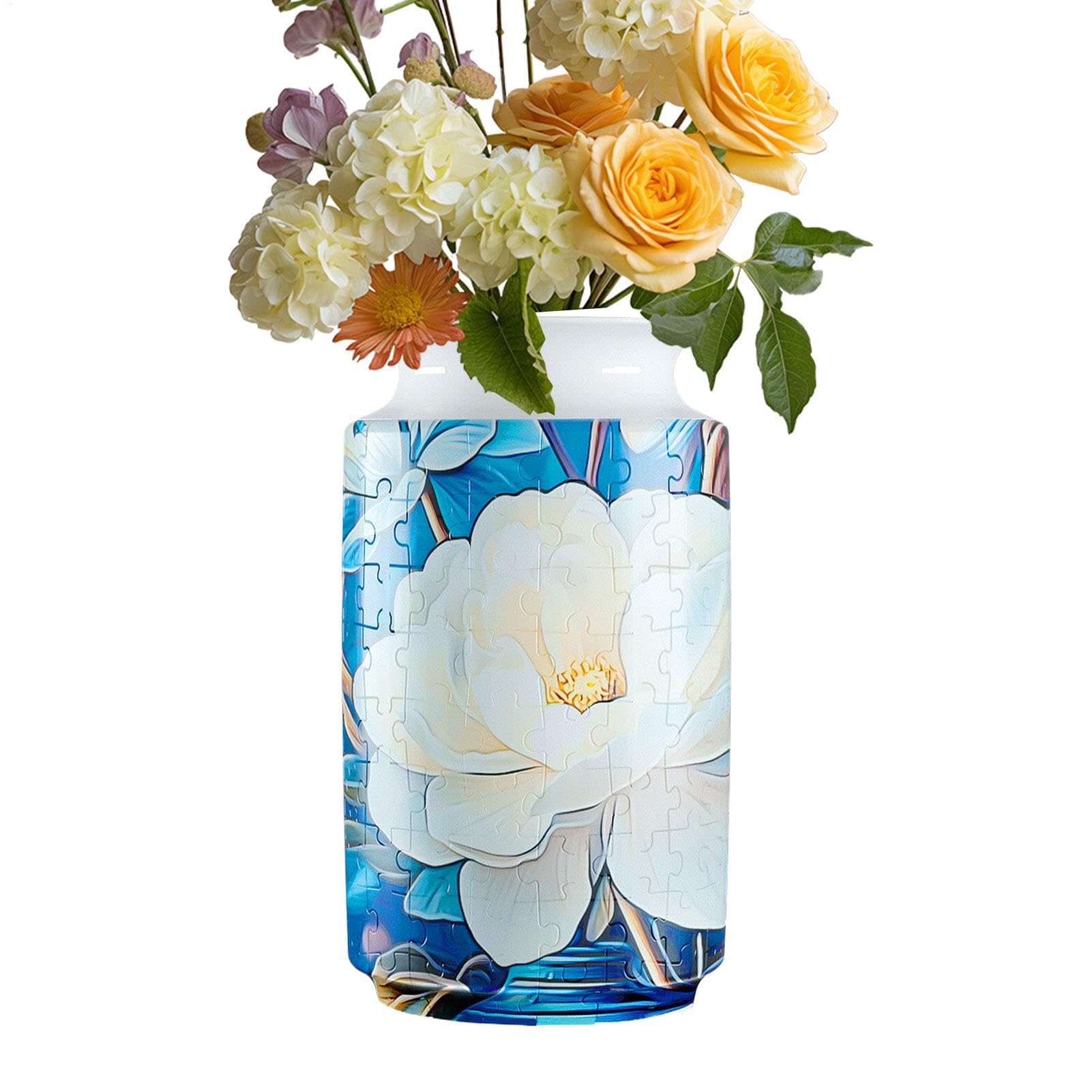 Vase puzzle 3D incurvé pour arrangements floraux et décoration créative
