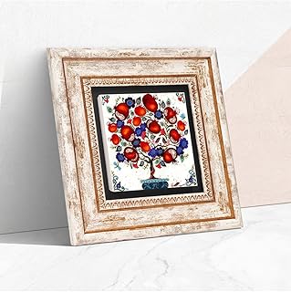 Pinecone Stone Nar Ağacı Taş Duvar Tablosu - Çerçeveli Taş Tablo - Dekoratif Duvar Sanatı - Modern Ev ve Ofis Duvar Dekoru...