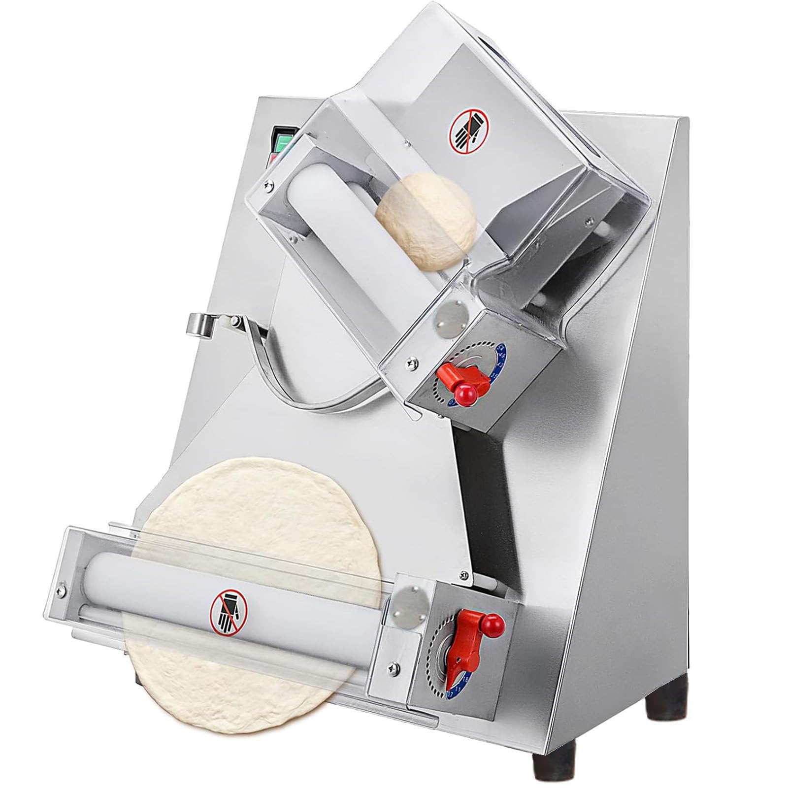 Macchina Elettrica Per Stendere La Pasta Della Pizza, Sfogliatrice Automatica In Acciaio Inossidabile Per La Cucina Del Ristorante Pizzeria Da Forno 30cm