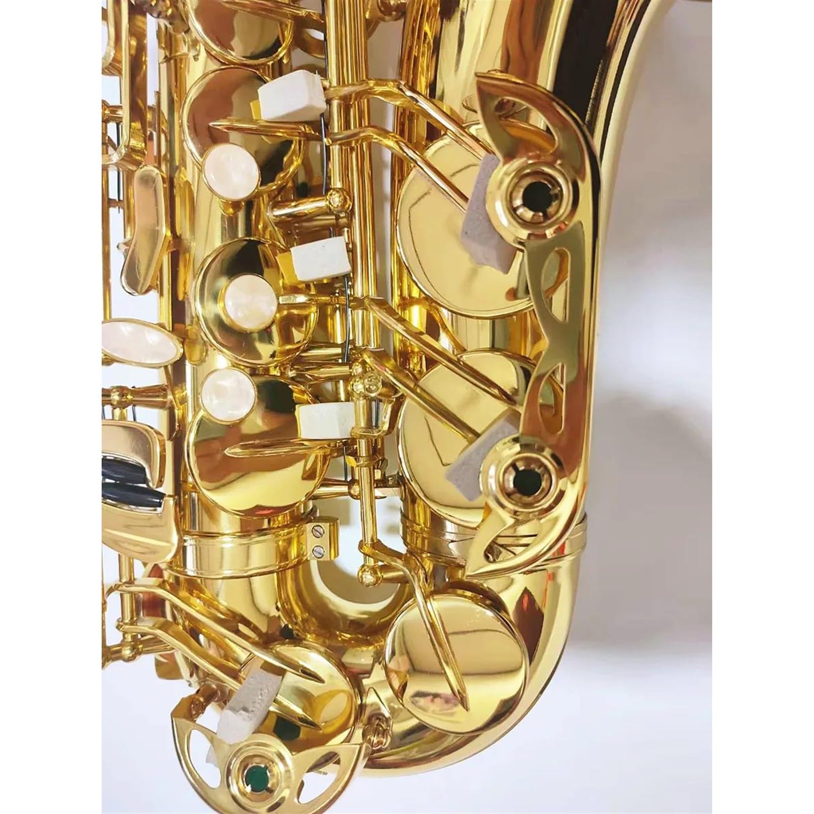 Saksofon Saksofon Altowy Eb, Mosiężny, Złoty Lakier, Instrument Muzyczny, Saksofon E-płaski Z Akcesoriami Do Futerału