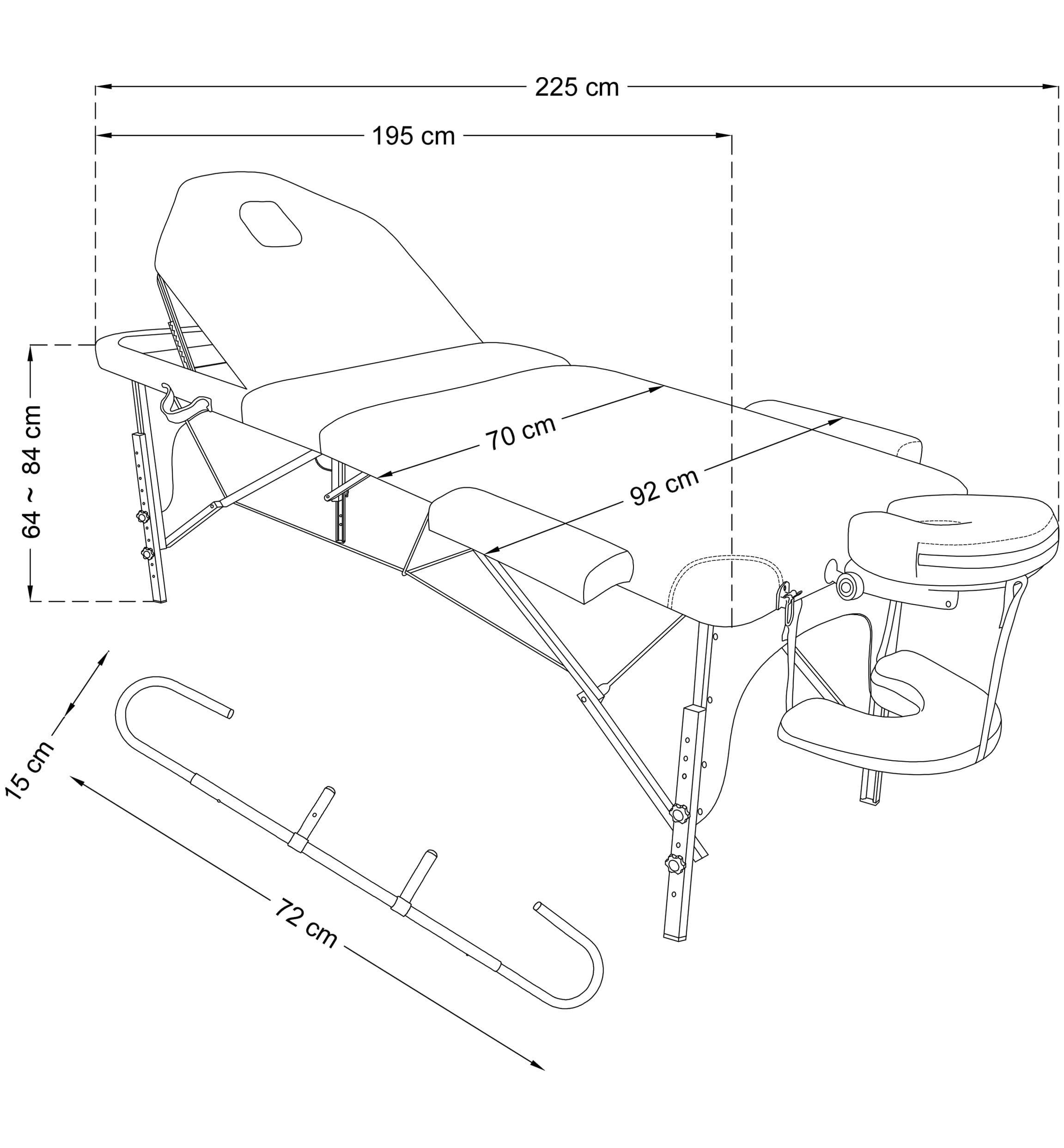 Beltom® Lettino Massaggio Rosa 3 Zone Nuovo Modello 195X70 CM + PORTAROTOLO Pannello Reiki Angoli ARROTONDATI RINFORZATI - Portatile Pieghevole ESTETICA Fisioterapia FISIOTERAPISTA Tattoo Tatuaggi