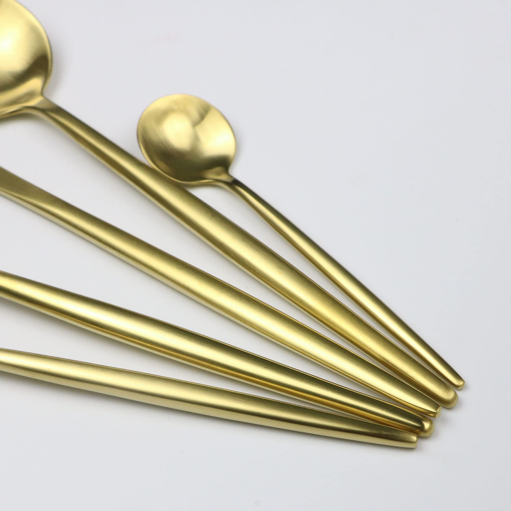 Set di coltelli e posate, Set di posate in argento, da 24 pezzi(Skyblue Gold)