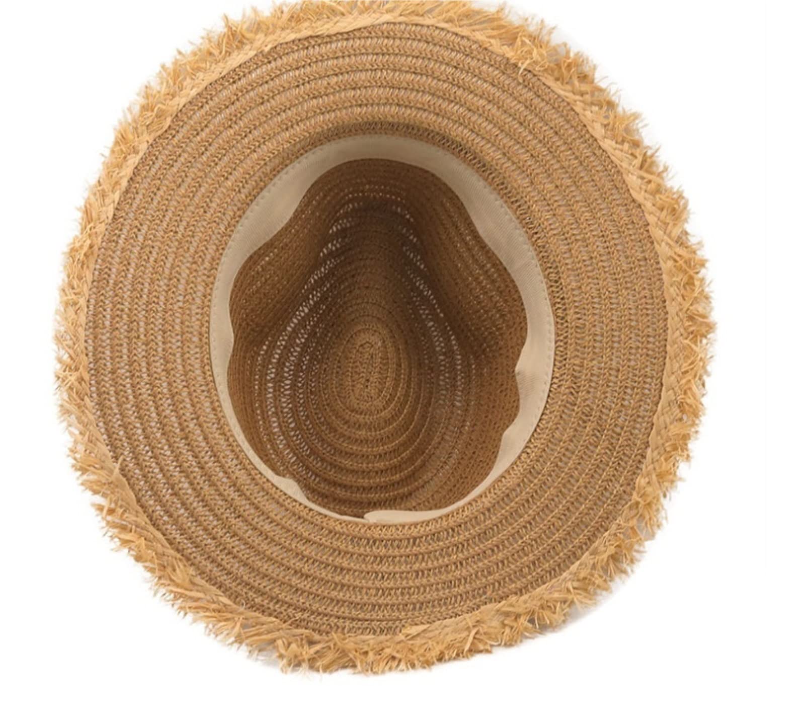 Cappello da Viaggio Cappelli Estivi Cappello di Paglia Panama da Donna Fedora Beach Vacation Sole A Tesa Larga per Vacanze Estive