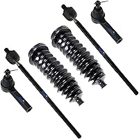 Vista 1 de Kit de dirección de 6 piezas de extremos de barra de acoplamiento frontal interior y exterior para botas de fuelle de piñón