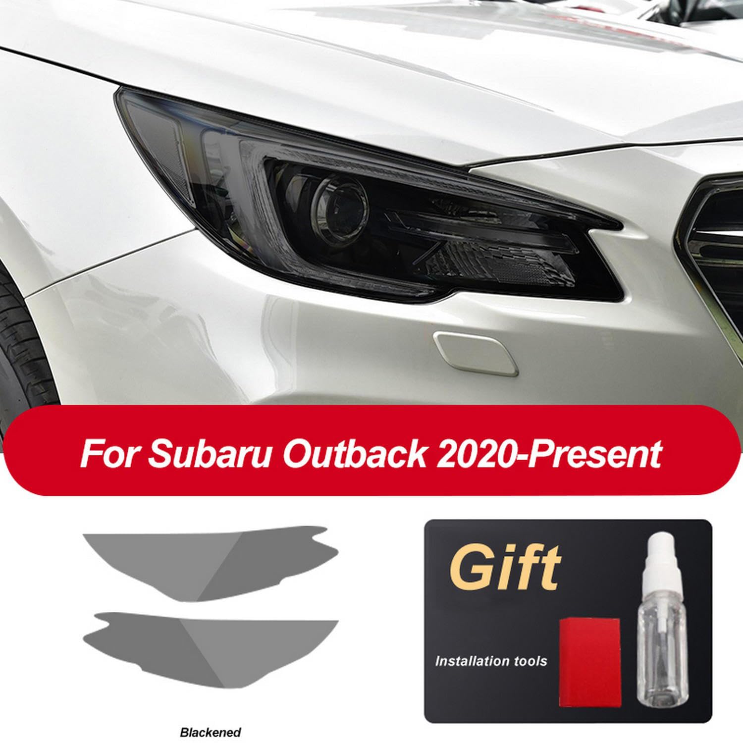 Folia ochronna reflektora samochodowego Renowacja reflektorów Przezroczysta naklejka TPU, do Subaru Outback 2018 2019 2020 Akcesoria