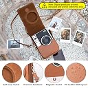 ZORBES Compatible with Mini EVO, Instant Camera Carry Case Bag, Fashion PU Vintage Brown, Anti-Scratch Protective, Custom-fit Instant Travel Shoulder Bag gallery image
