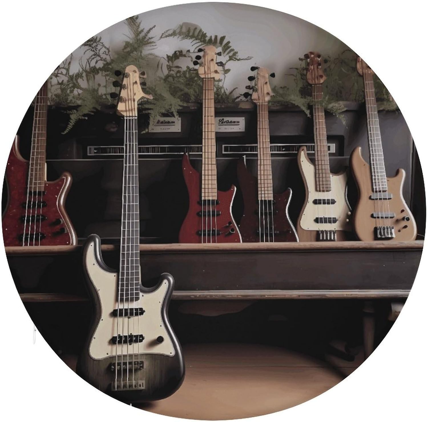 Guitar Bass Music Musical Chair Cushions Floor Pillow Chair Pad