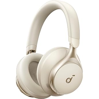soundcore by Anker Space One Active Noise Cancelling Headphones 2 x Stronger Voice Reduction 40H ANC Playtime App Control LDAC Hi-Res Wireless Audio Comfortable Fit Clear Calls Bluetooth 5.3