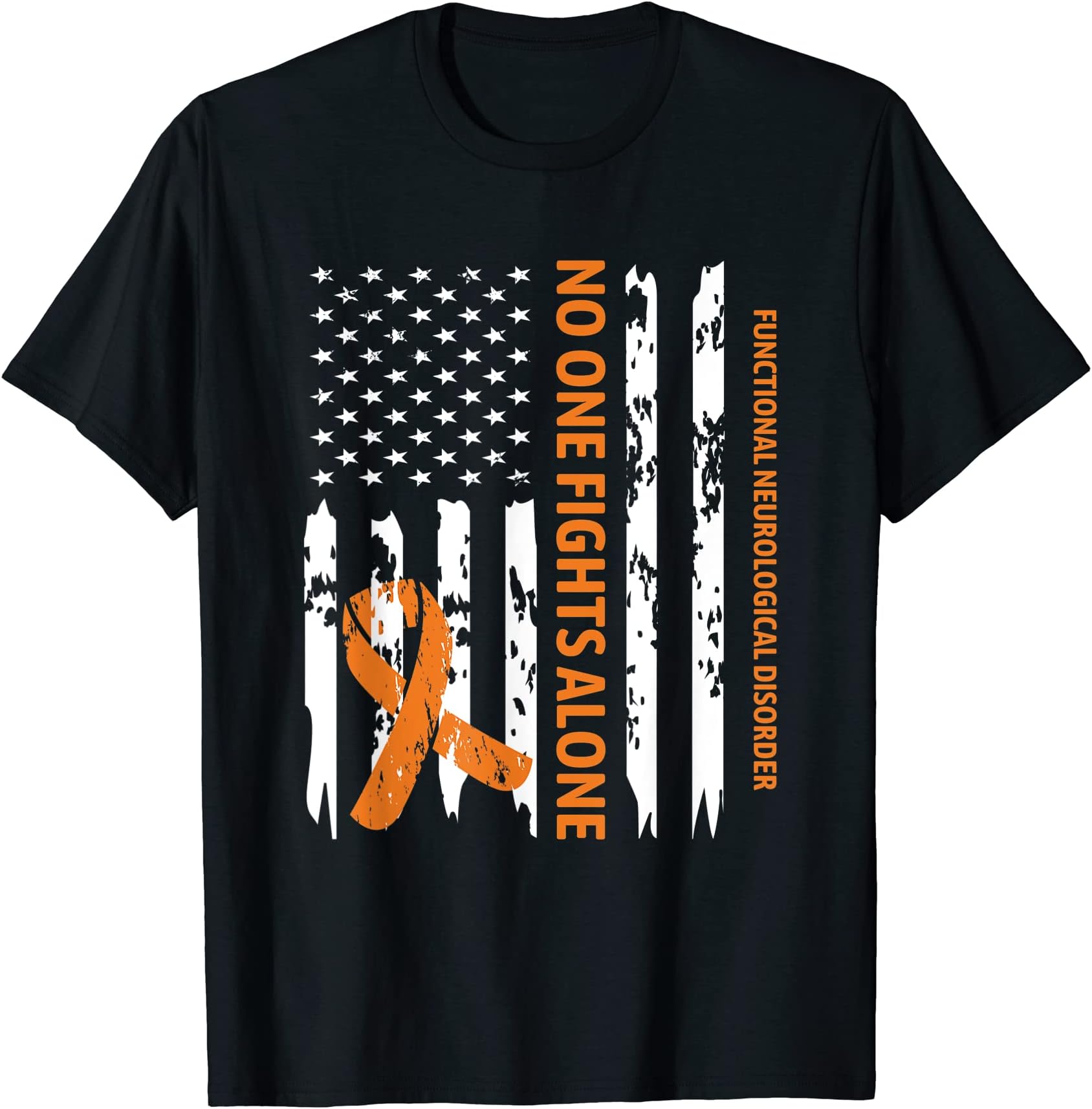 FND Functional Neurological Disorder ApparelFunctional Neurological Disorder Awareness Orange Ribbon T-Shirt