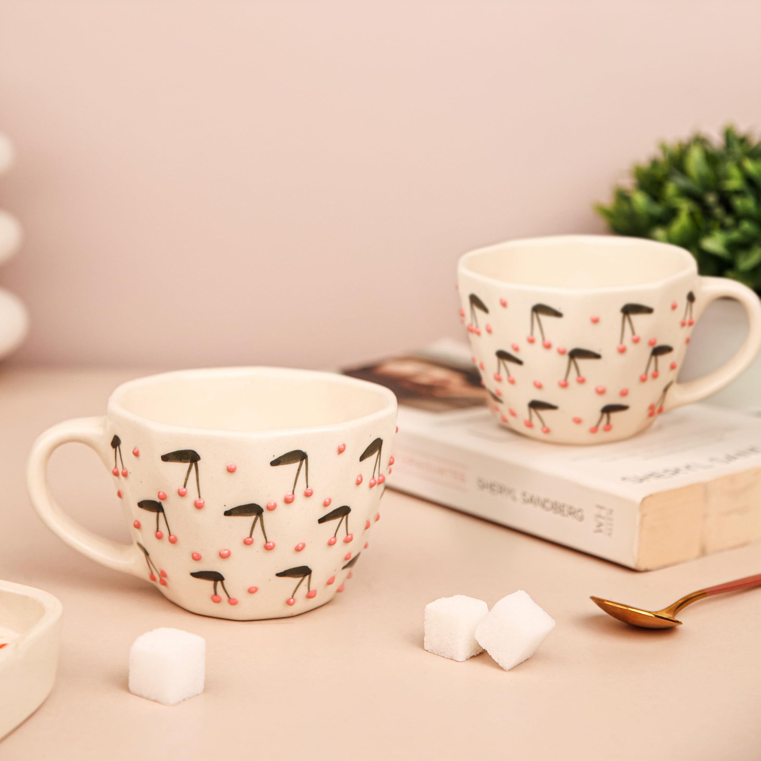 Cups & Mugs - Coffee Mugs Set of 2 - Tea Cup - Ceramic Coffee Cup, Elegant Gift Pack, Microwave and Dishwasher Safe, Stylish Modern Design for Home & Office,PinkPop Cup-image-40