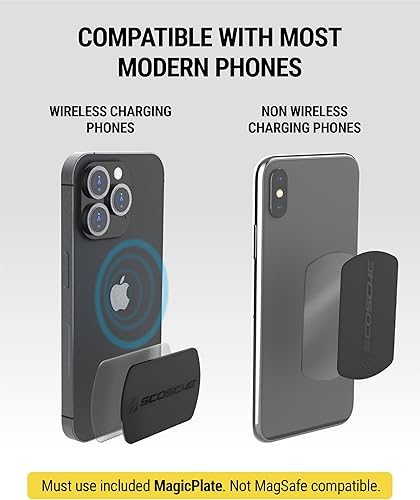 Miniatura 7 de Scosche MXWDL - Soporte magnético para teléfono celular, soporte de teléfono con ventosa para salpicaderoparabrisas de automóvil con imán extra