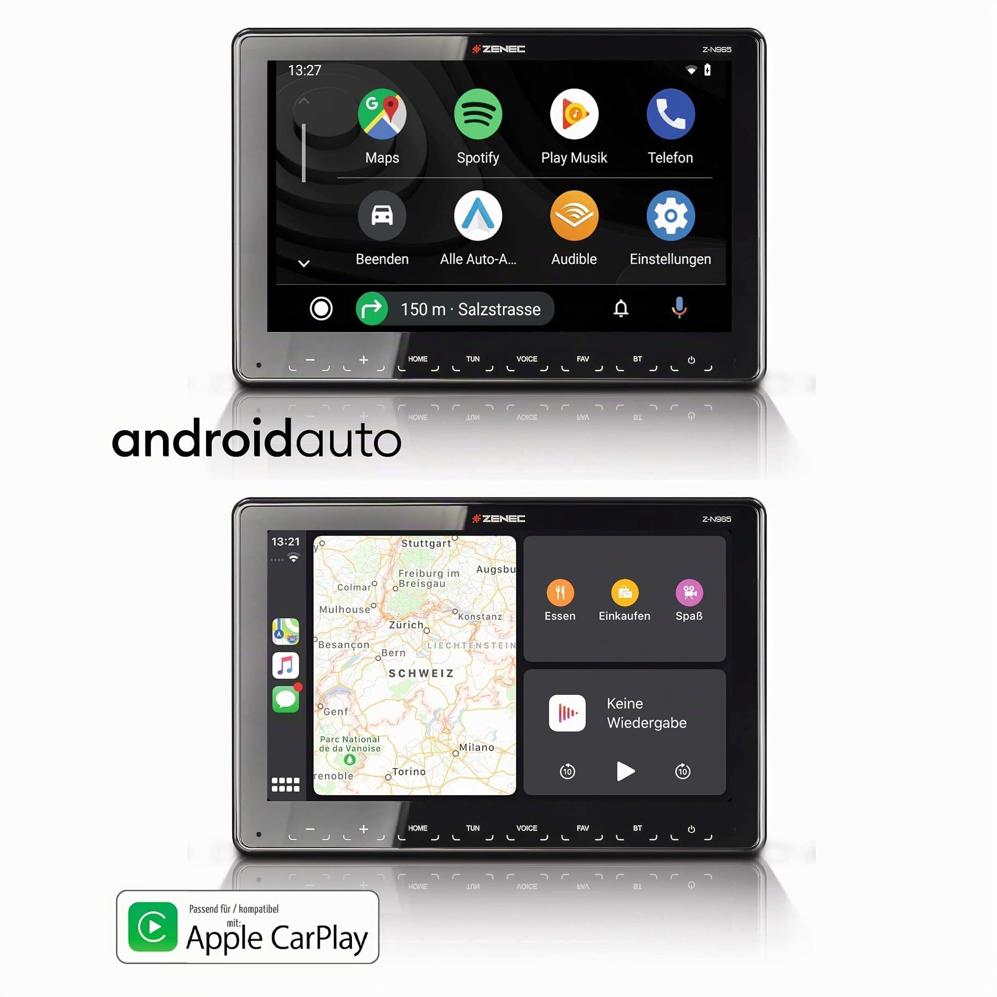 ZENEC Z-N965 – 9 Zoll Multimedia Receiver – 2-DIN Autoradio – Navi optional