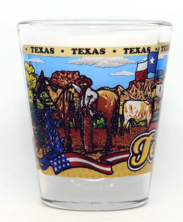 Texas State Wraparound Shot Glass by World By Shotglass - Used condition - Image 2