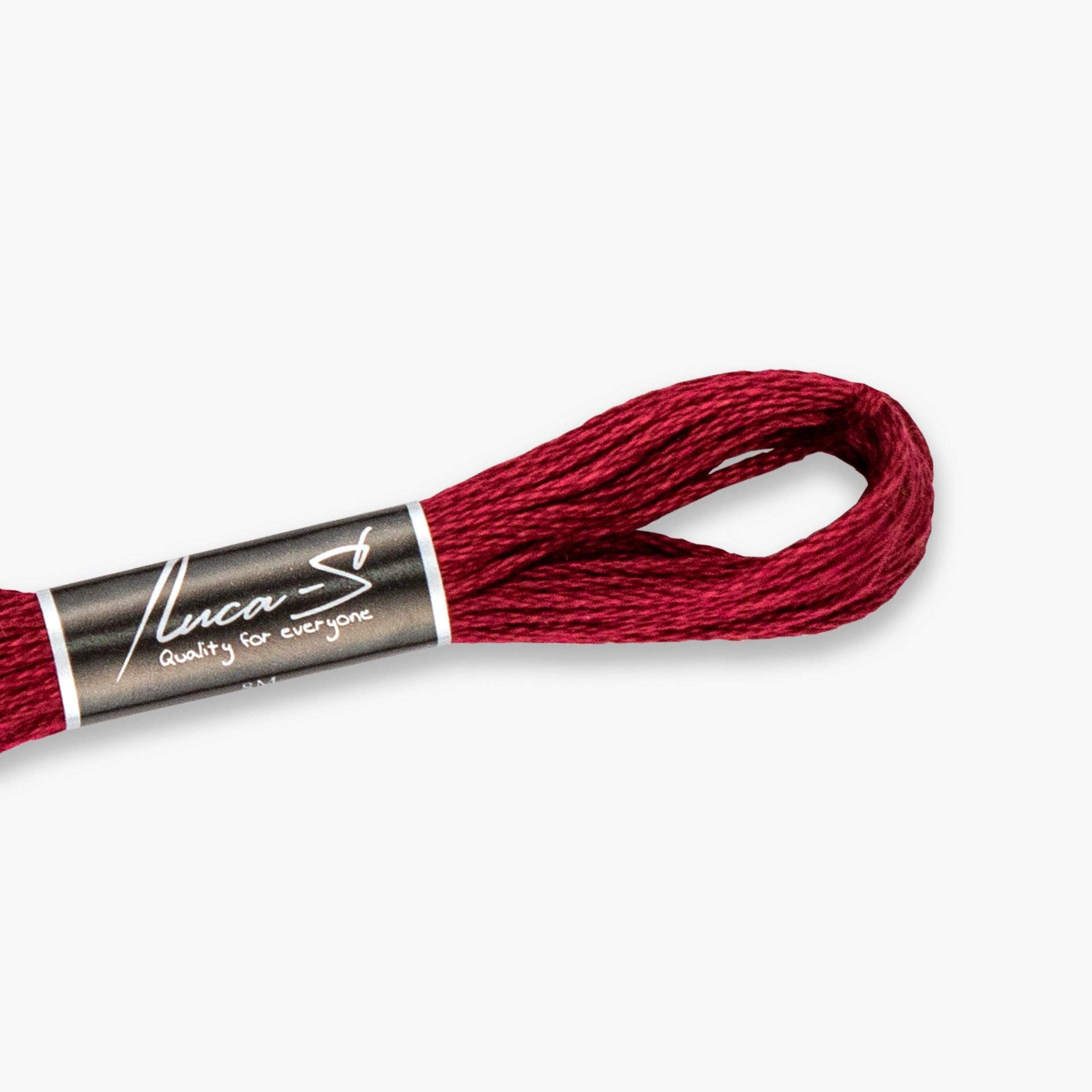 Premium Embroidery Thread Luca-S, 100% Giza Cotton, Oeko TEX Certified Stranded Cotton - 28 / DMC 815 / Anchor 43,44 — image 1
