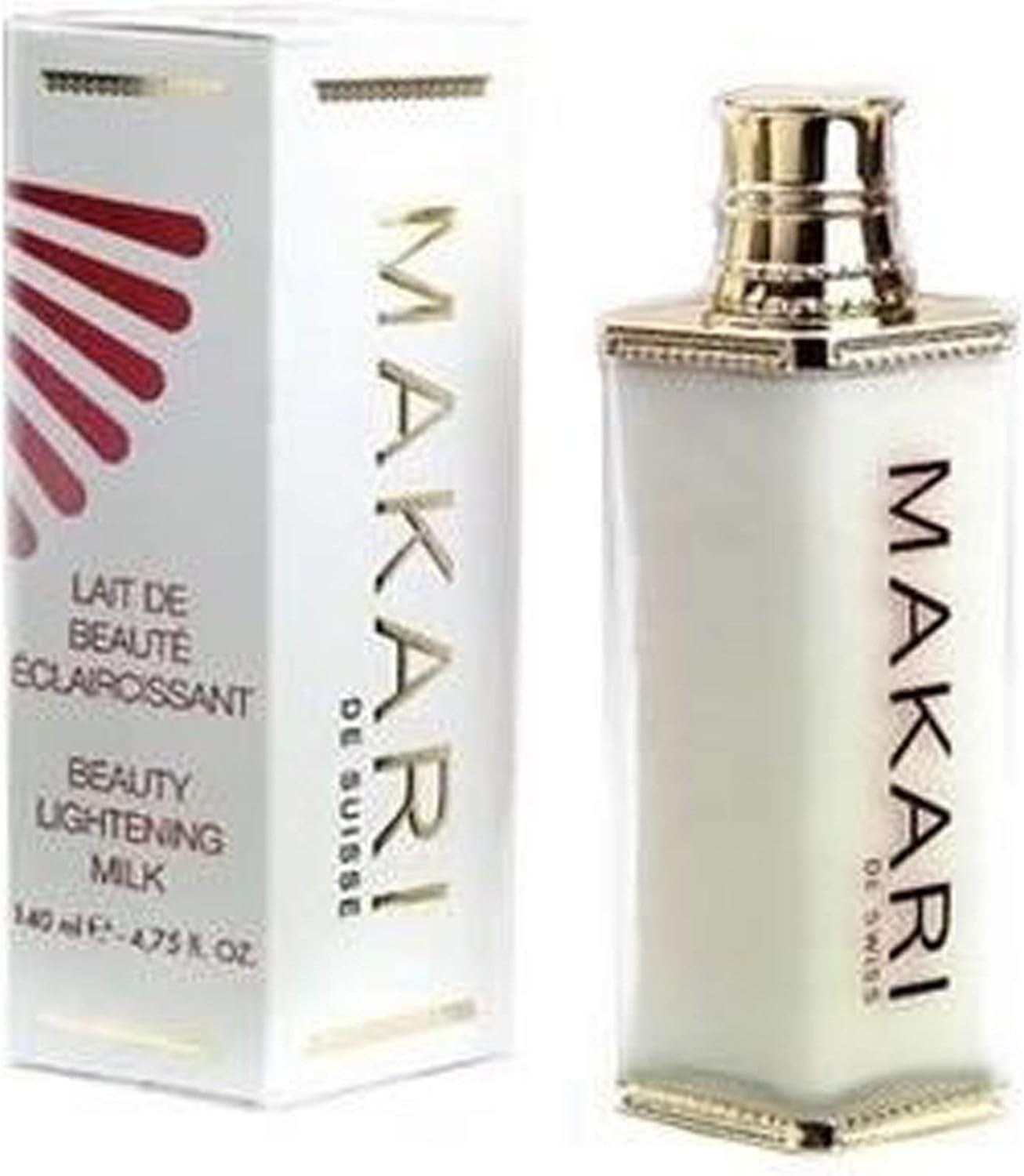 Leche Aclarante para Embellecimiento Corporal de 4.75 Fl.Oz de la Línea Classic de Makari - Loción Corporal para Aclaramiento e Hidratación con Vegeclairine ™ - Blanqueador para Manchas Oscuras