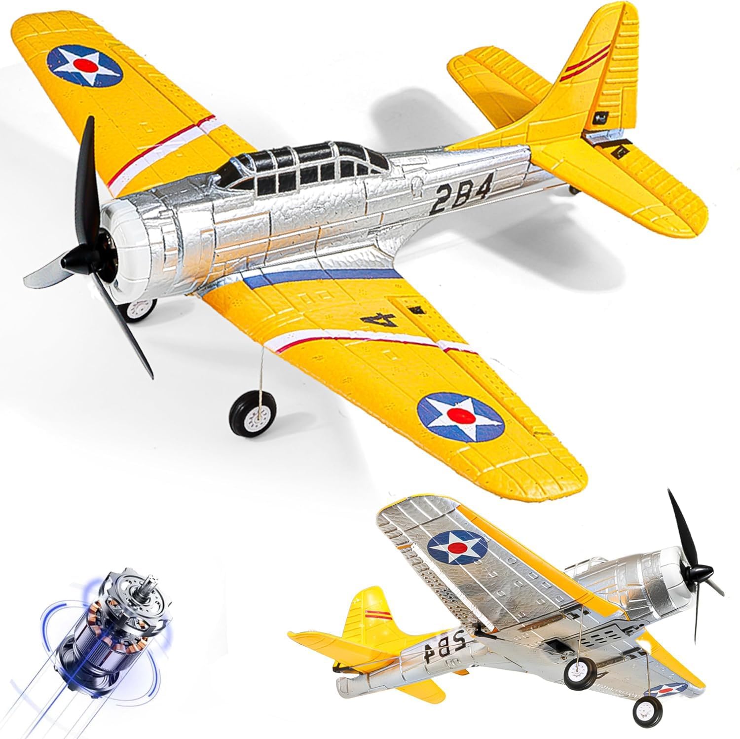 RTF QF012 Brushless Remote Control Aircraft Plane for Adults Beginners 4-Channel Fixed-Wing Xpilot Stabilization Aerobatics / 6 Axis Gyro 3D Rolling