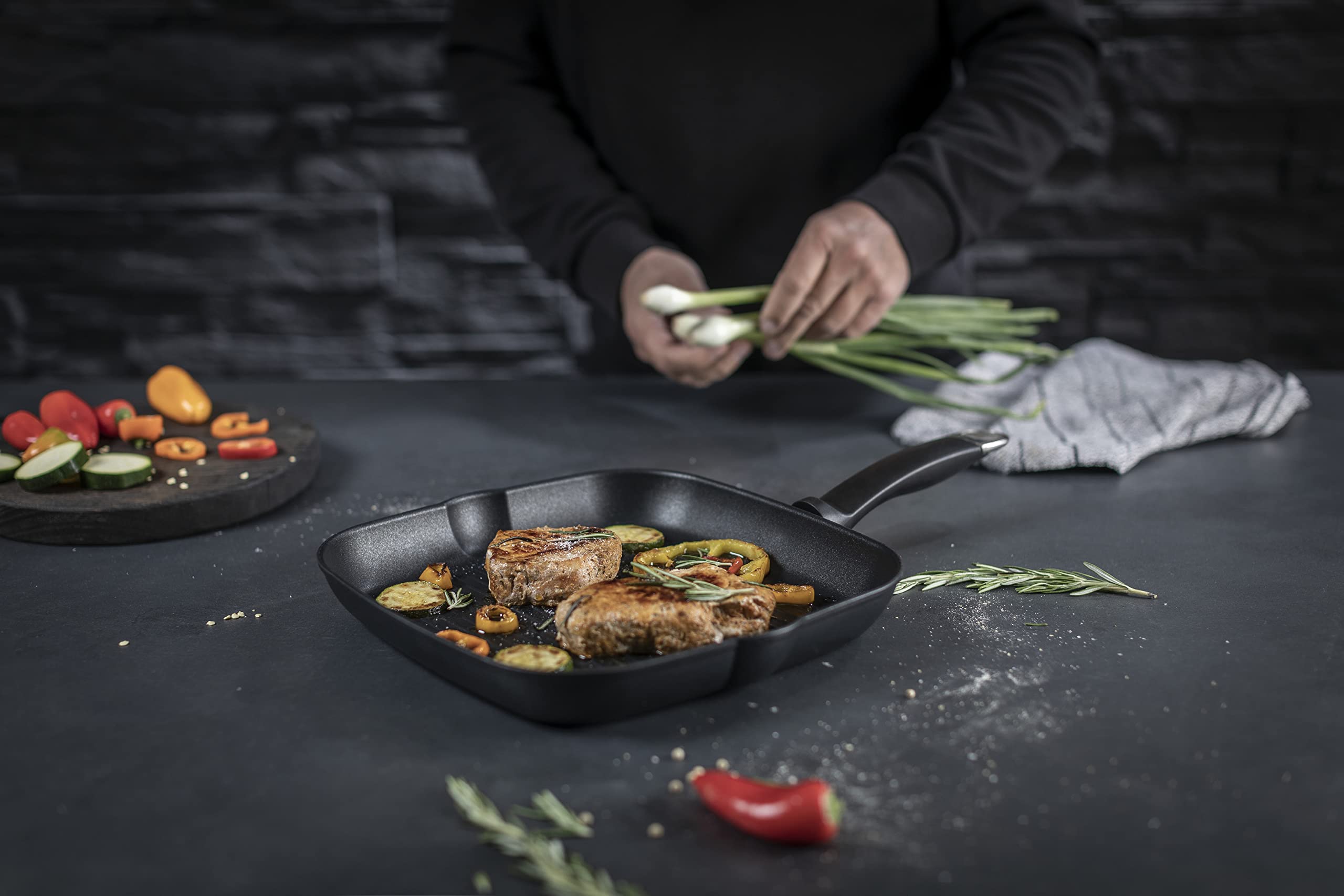 KUHN RIKON Titanio Star Grill - Sartén (28 cm, inducción, aluminio)