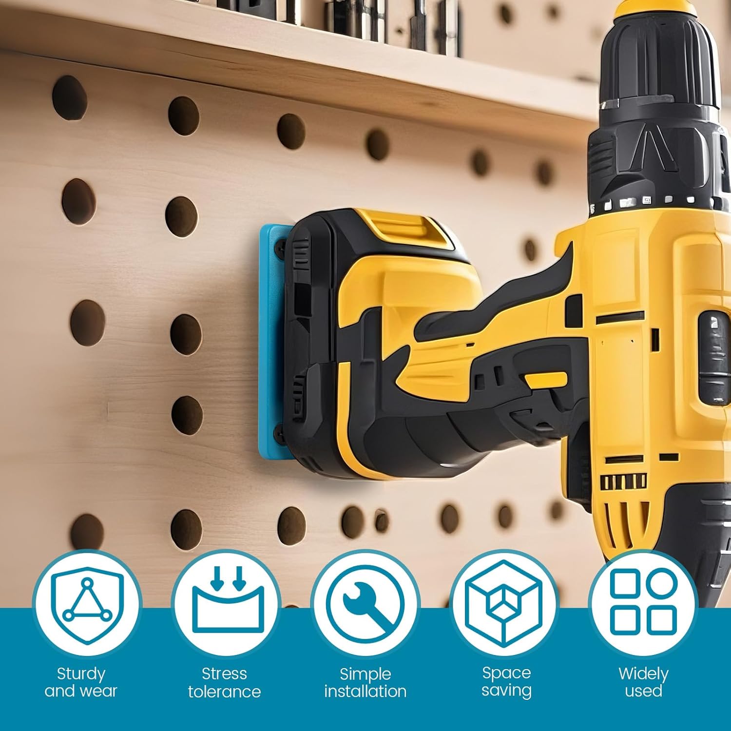 12Pack Tool Holder Compatible with Makita 18V Power Tool Wall Mount Portable Holder Mount Hanger Storage Organizer with 48 Screws Easy Installation for Workshop Garage
