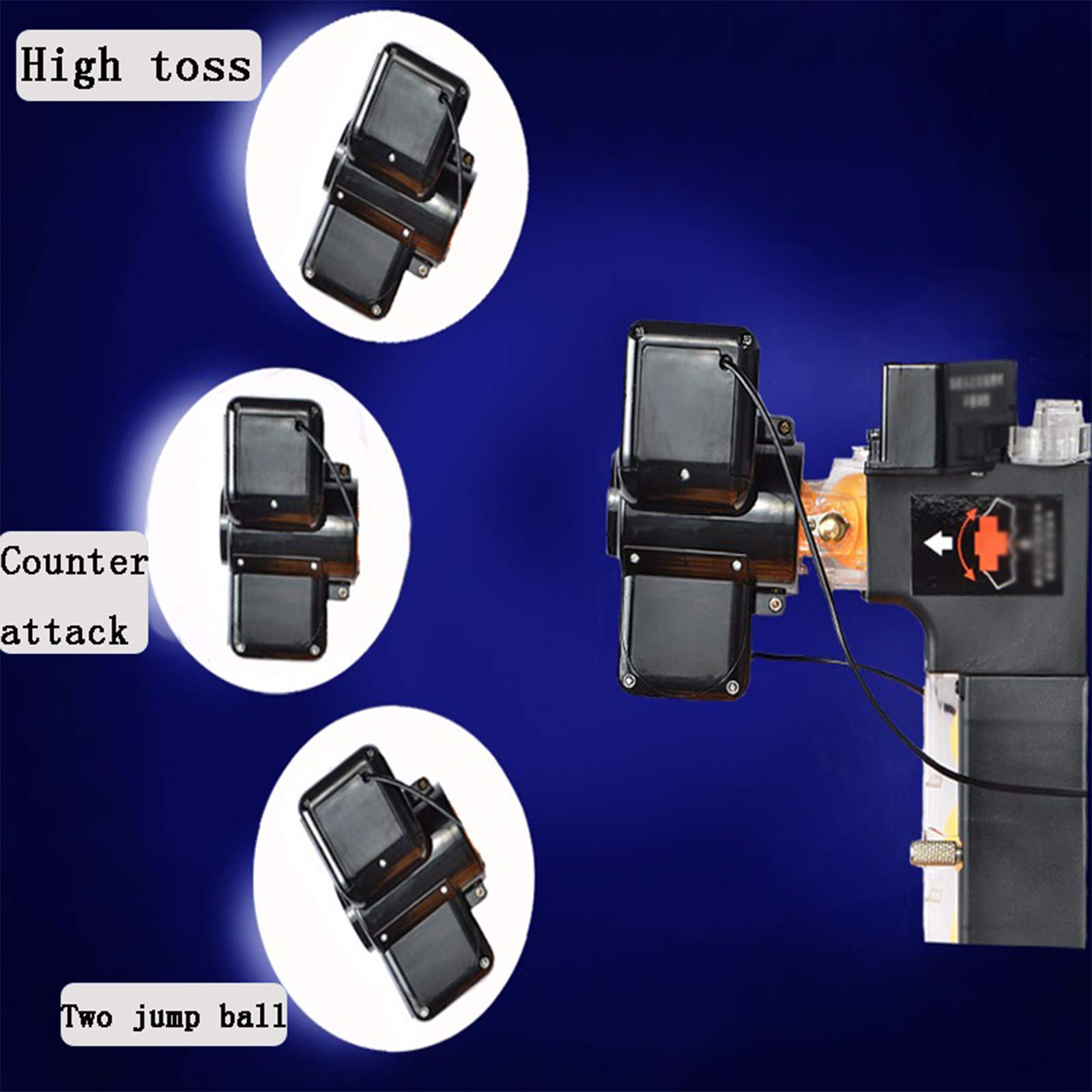 Ping Pong Robot, Fantastic Ball Launcher, Lanciatore, sparatutto per Il Tuo Tavolo da Ping Pong, remoto, Supporto Tecnico, Gioco o Pratica Ping Pong in Qualsiasi Momento, Nero, con Rete