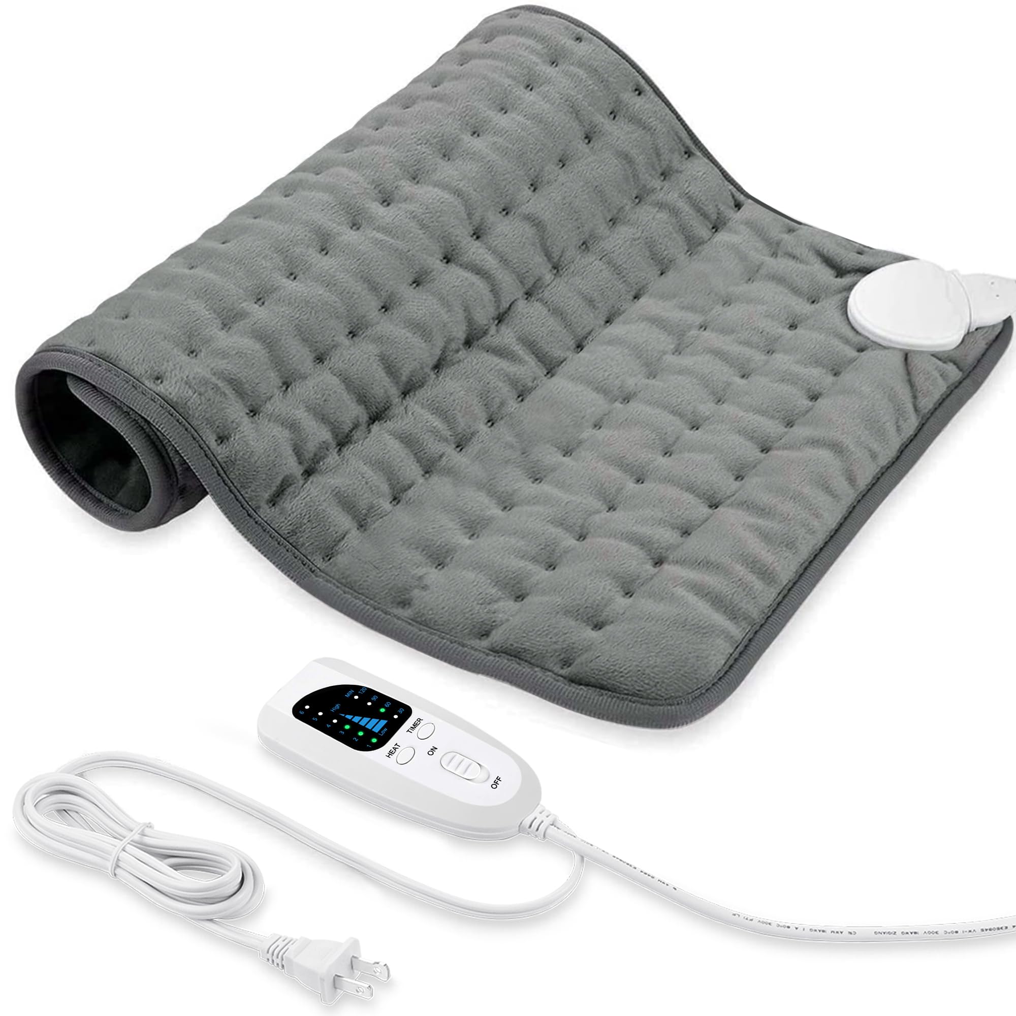 24x20 Inch Electric Heating pad for Back Neck Shoulder Knee Arms Legs- Electric Heat Pads with 6 Heat Settings &amp; Auto Shut Off &amp;Dry/Moist Heat Heating Pad for Birthday Mother Father Girl Men Women