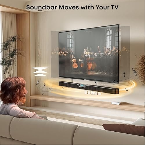 Miniatura 3 de Soporte de barra de sonido para montar debajo o encima del televisor, se adapta a la mayoría de barras de sonido de hasta 33 libras, para TV máximo