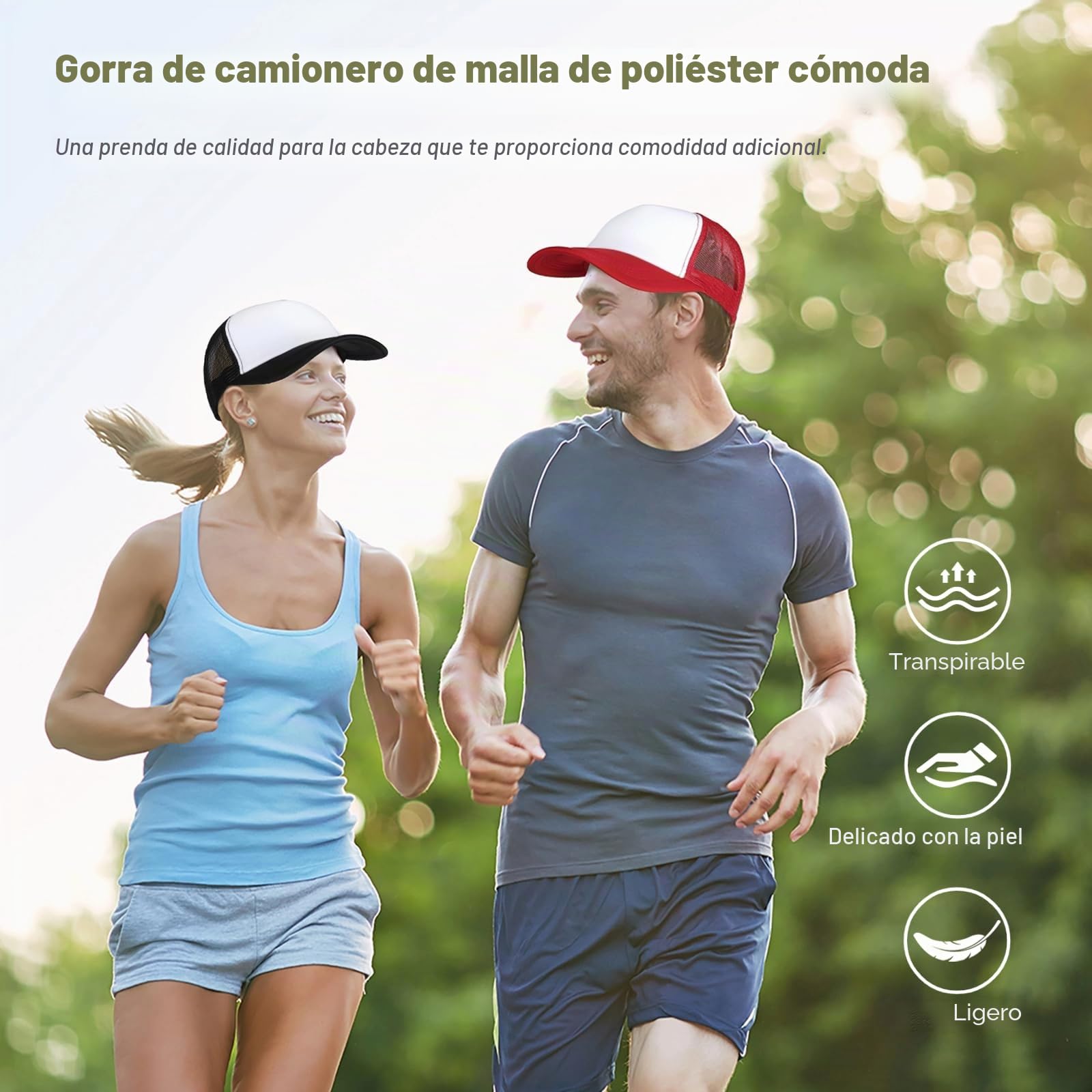 Varku 10 sombreros de camionero en blanco por sublimación, cómodos sombreros de camionero de malla de poliéster, gorras unisex de malla de béisbol, gorras de malla de verano para hombres y mujeres, 10